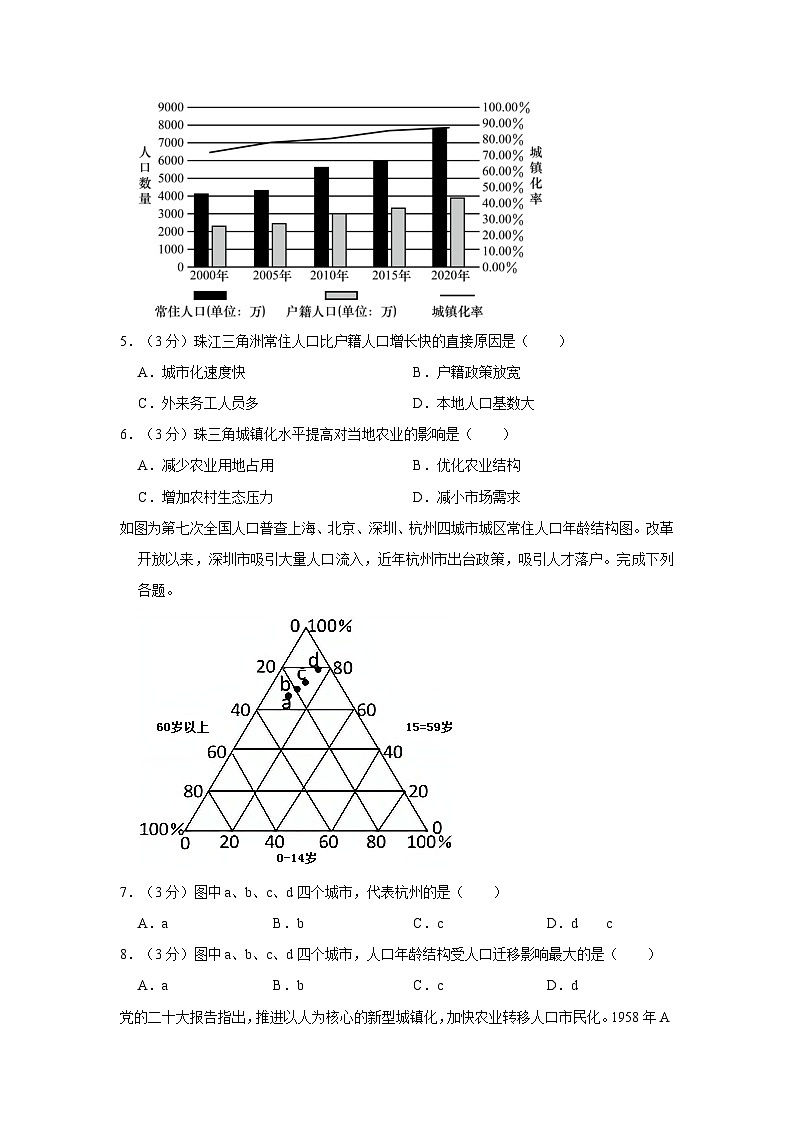 2022-2023学年广东省深圳市罗湖区翠园中学高一（下）期中地理试卷03