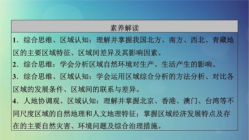 2025高考地理一轮总复习第5部分区域地理第22章中国地理第2讲中国地理分区课件04