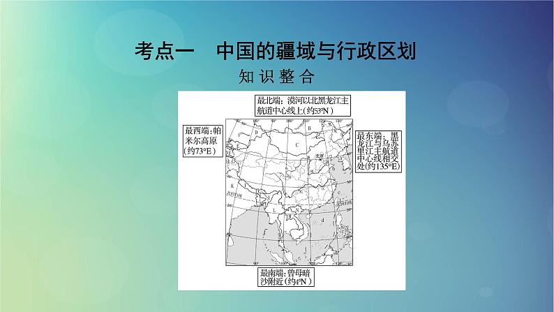 2025高考地理一轮总复习第5部分区域地理第22章中国地理第1讲中国地理概况课件05