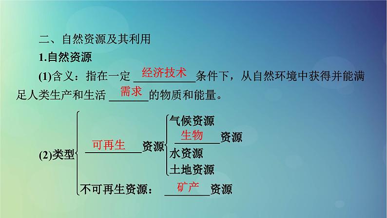 2025高考地理一轮总复习第4部分资源环境与国家安全第17章自然环境与人类社会课件08