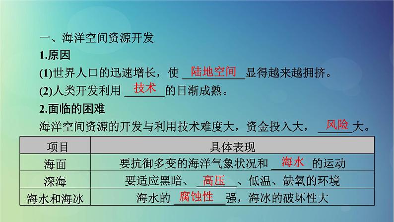 2025高考地理一轮总复习第4部分资源环境与国家安全第18章资源安全与国家安全第3讲海洋空间资源开发与国家安全课件05