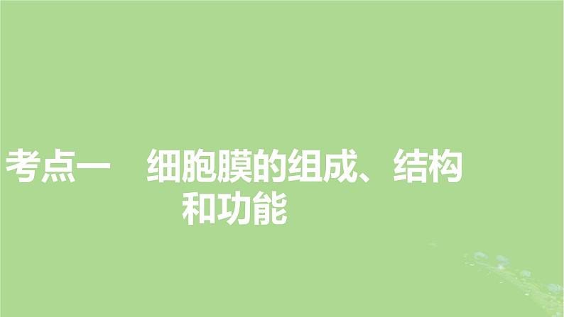 2025版高考生物一轮总复习必修1第2单元细胞的基本结构与物质输入和输出第1讲细胞膜和细胞核课件第3页