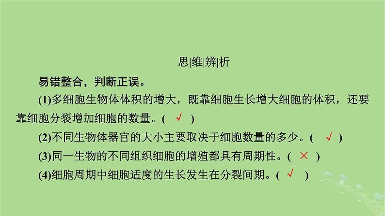 2025版高考生物一轮总复习必修1第4单元细胞的生命历程第1讲细胞的增殖课件第7页