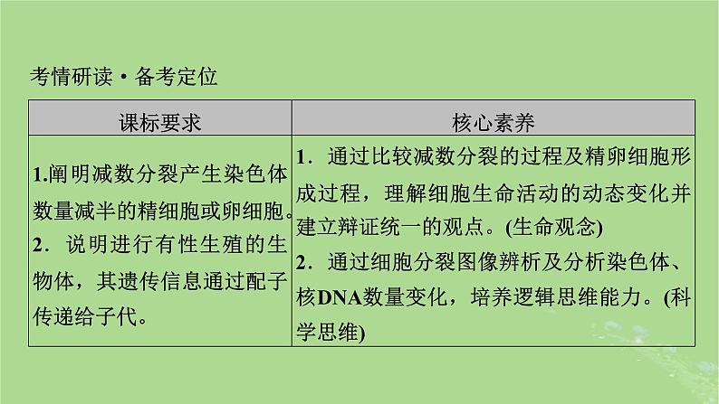 2025版高考生物一轮总复习必修1第4单元细胞的生命历程第2讲细胞的减数分裂和受精作用课件第2页