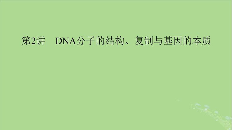 2025版高考生物一轮总复习必修2第6单元遗传的分子基础第2讲DNA分子的结构复制与基因的本质课件第1页