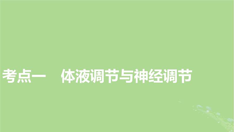 2025版高考生物一轮总复习选择性必修1第8单元稳态与调节第5讲体液调节与神经调节的关系课件第3页