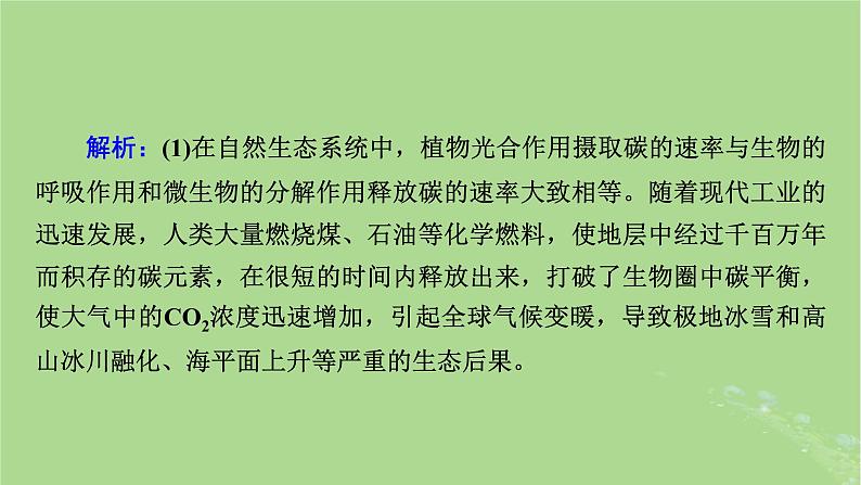 2025版高考生物一轮总复习选择性必修2情境拓展8森林碳汇生态浮床和垃圾分类课件05