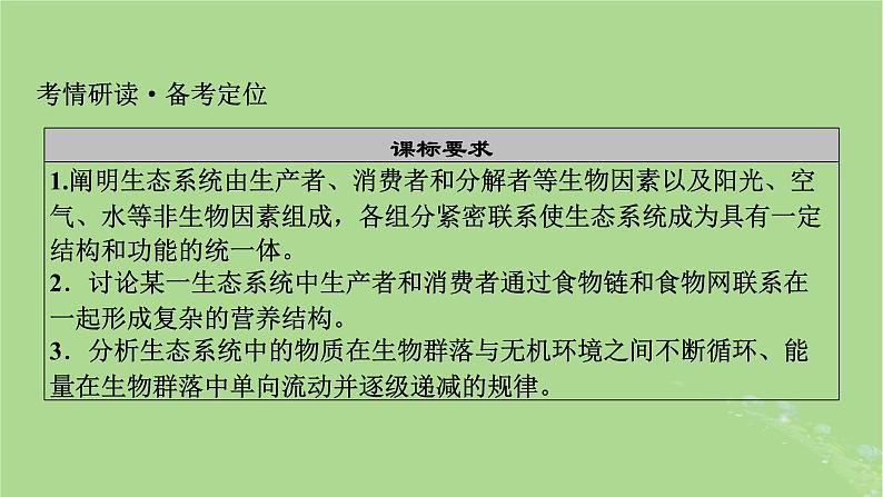 2025版高考生物一轮总复习选择性必修2第9单元生物与环境第3讲生态系统的结构与能量流动课件第2页