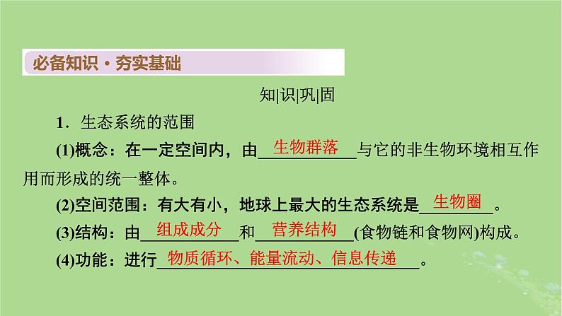 2025版高考生物一轮总复习选择性必修2第9单元生物与环境第3讲生态系统的结构与能量流动课件第6页