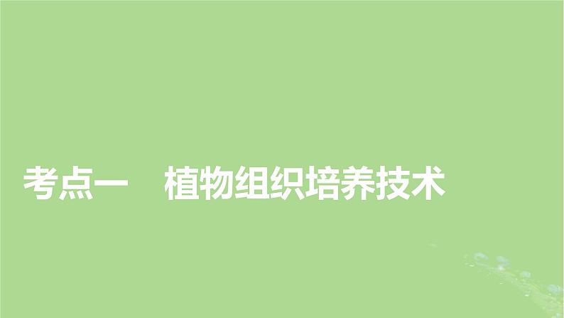 2025版高考生物一轮总复习选择性必修3第10单元生物技术与工程第3讲植物细胞工程课件第3页