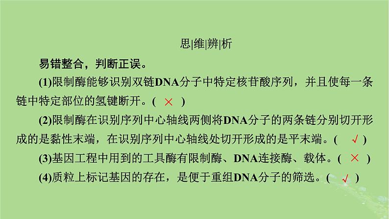 2025版高考生物一轮总复习选择性必修3第10单元生物技术与工程第6讲基因工程的基本工具课件第8页