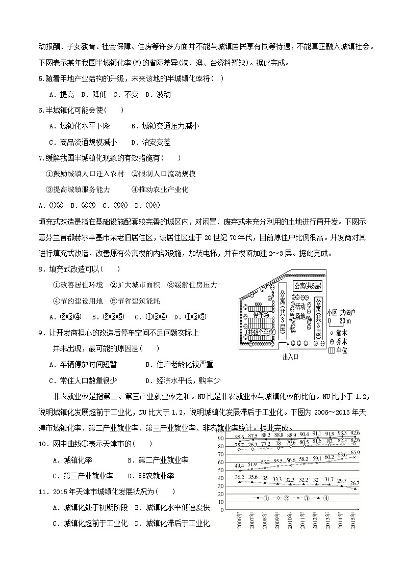 第4讲：城镇化（讲义）--2024届高考地理一轮复习配套练习小题狂练（答案在最后，无解析）02