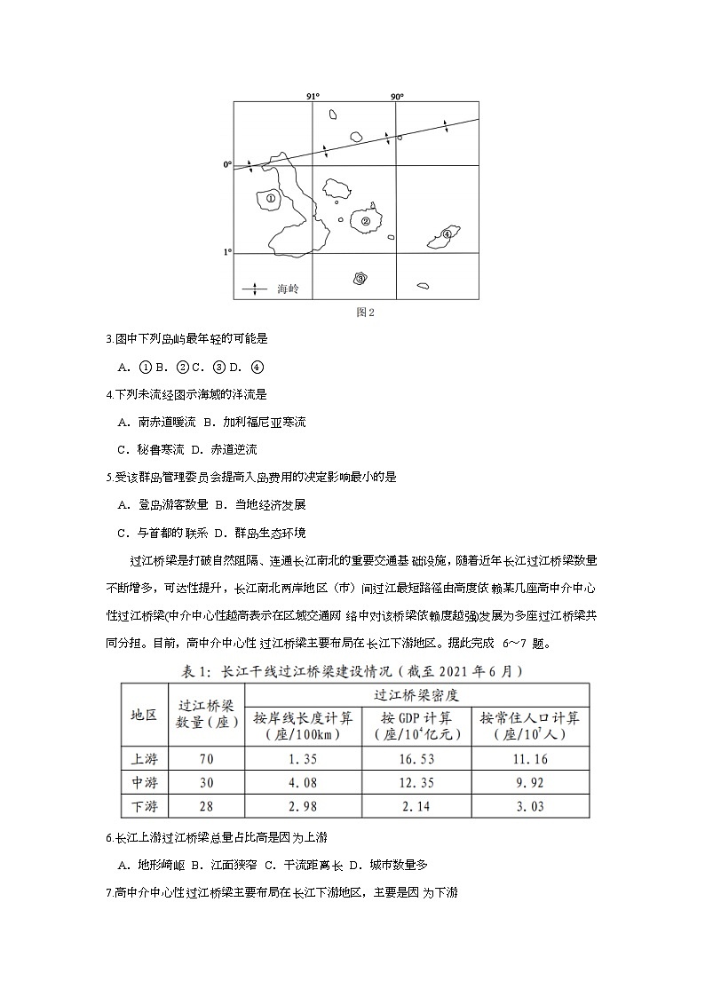 2024届重庆市高考二模地理试题02