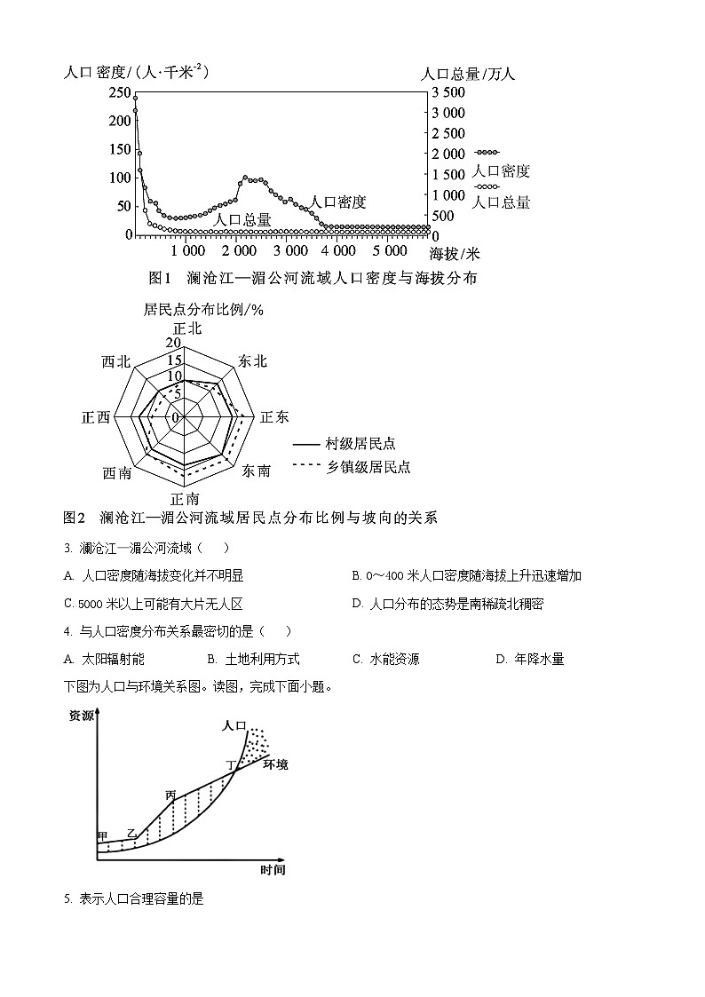 广东省珠海高新区青鸟北附实验学校2023-2024学年高一下学期4月月考地理试题（原卷版+解析版）02