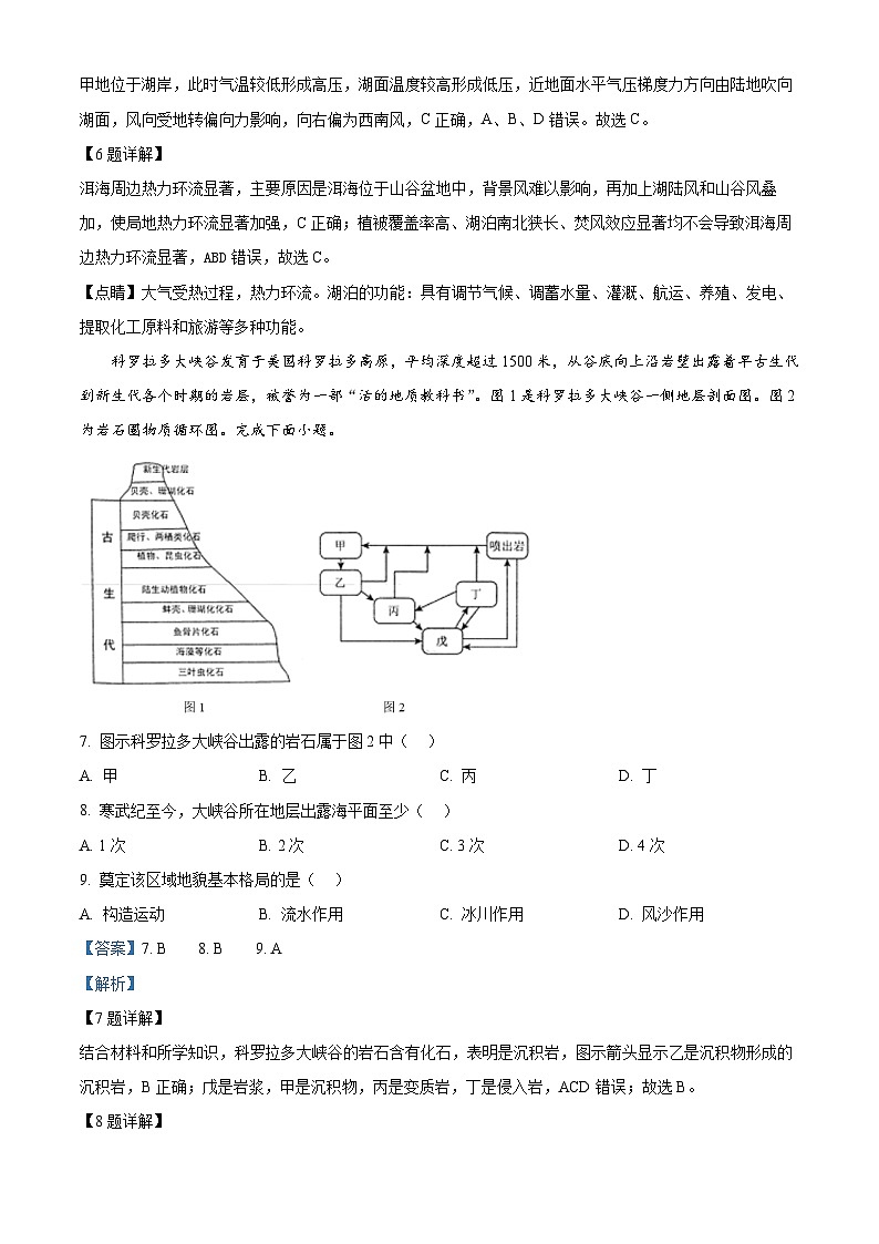 2024届江苏省南通市如皋市高考二模地理试题（解析版）第3页