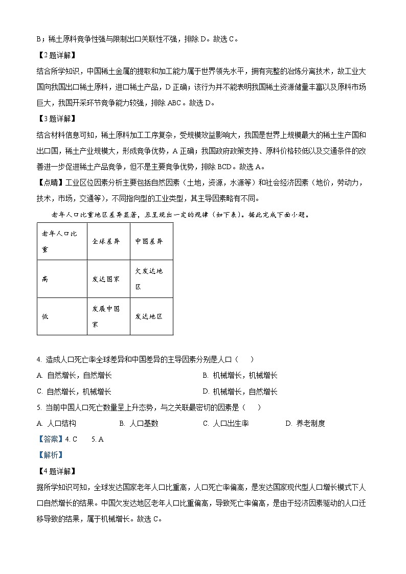 江西省赣州市十八县(市)二十四校2023-2024学年高三下学期4月期中地理试题（解析版）第2页