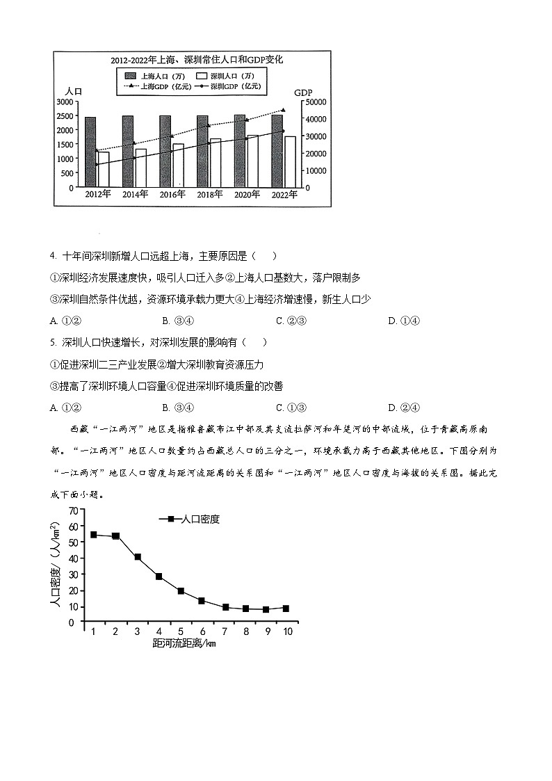辽宁大连市滨城高中联盟2023-2024学年高一下学期4月月考地理试卷地理（原卷版）第2页