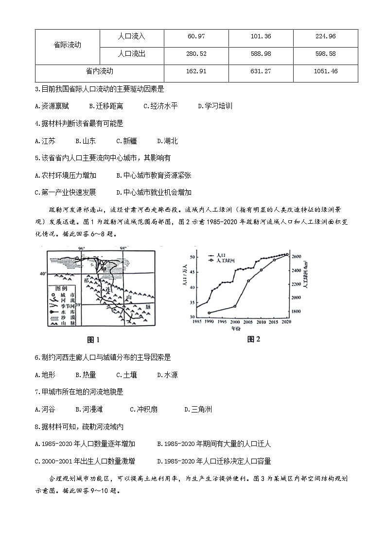 江苏省苏州市张家港市2023-2024学年高一下学期4月期中地理试题(无答案)02