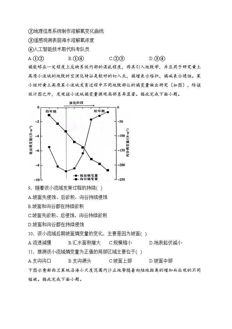 项城市正泰博文学校2024届高三上学期10月月考地理试卷（含解析）第2页
