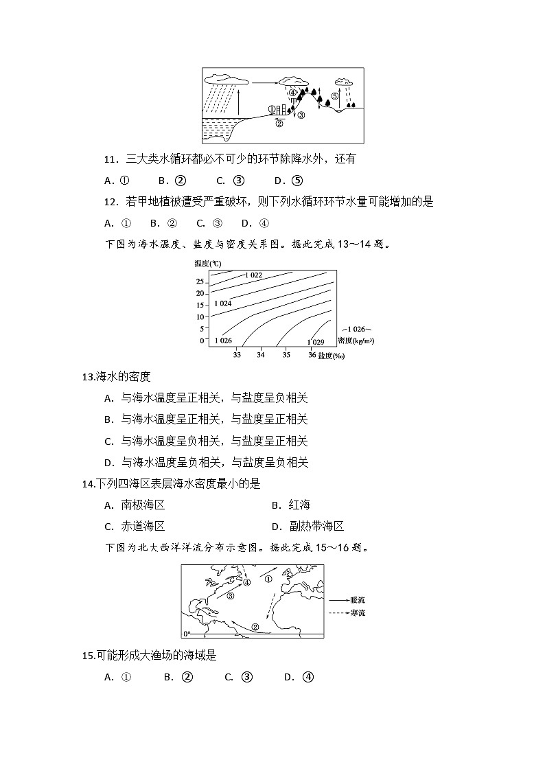 2024年江苏省普通高中学业水平合格性考试模拟卷（一）地理模拟练习03