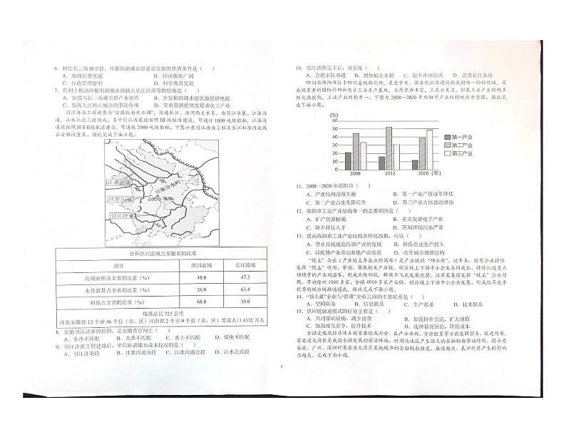 安徽省六安第一中学2023-2024学年高二下学期期中考试地理试题02