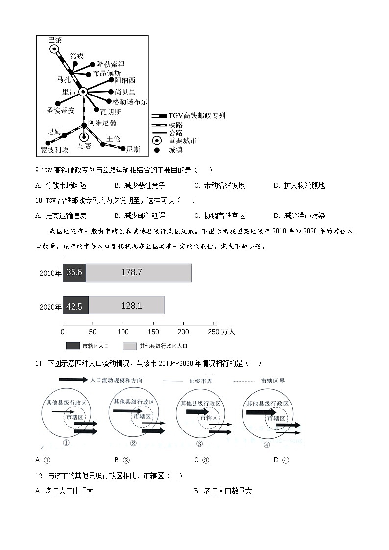 广东省揭阳市普宁市华美实验学校2023-2024学年高一下学期期中考试地理试题（原卷版+解析版）03