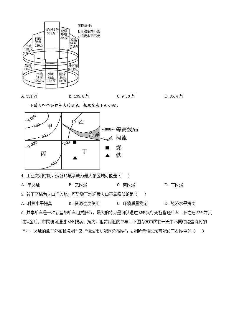 江西省宜春市丰城市东煌学校2023-2024学年高一下学期4月期中地理试题（原卷版+解析版）02