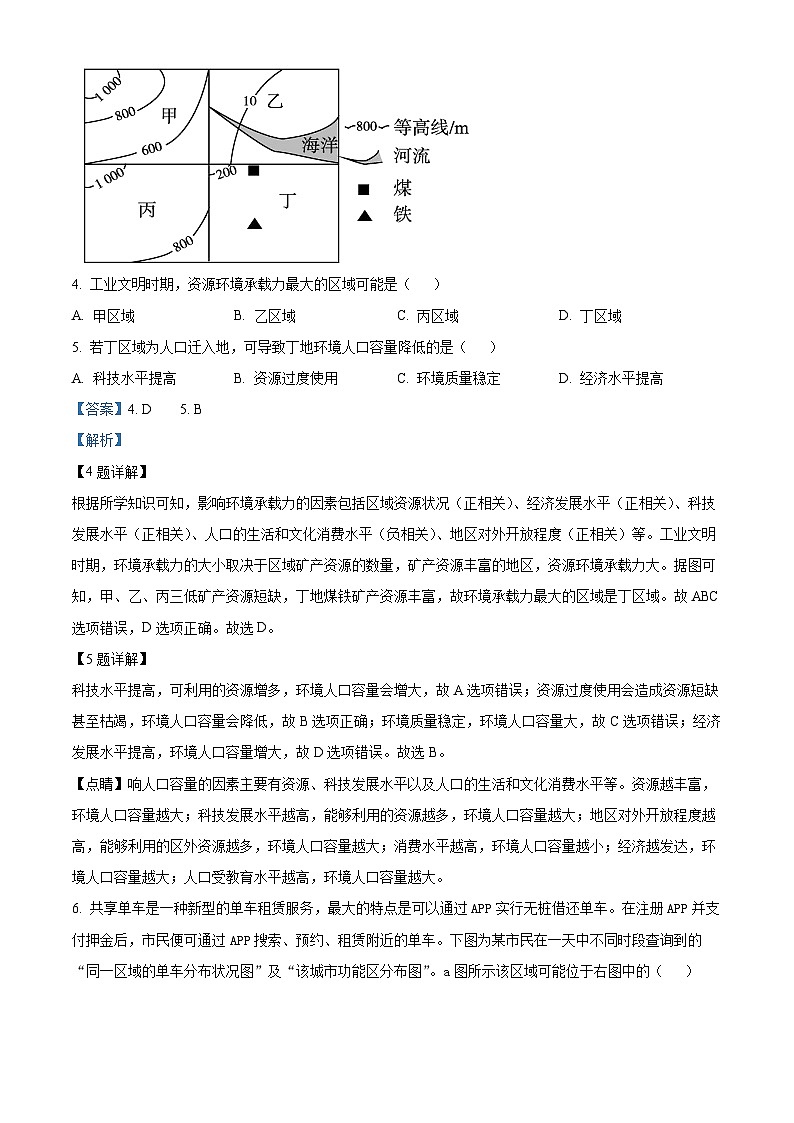 江西省宜春市丰城市东煌学校2023-2024学年高一下学期4月期中地理试题（原卷版+解析版）03