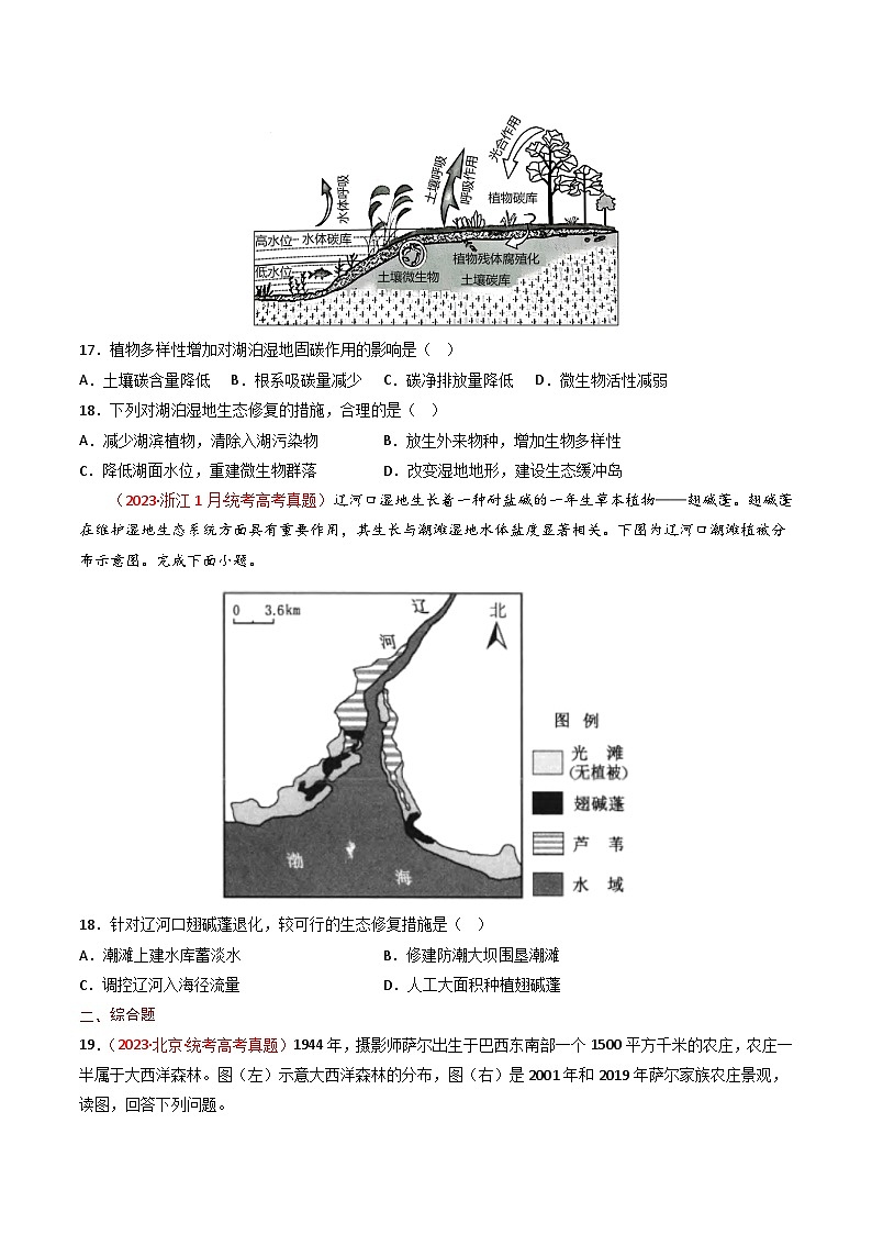 专题15 资源、环境与区域发展-【真题汇编】2021-2023年高考地理真题分享汇编（全国通用）02