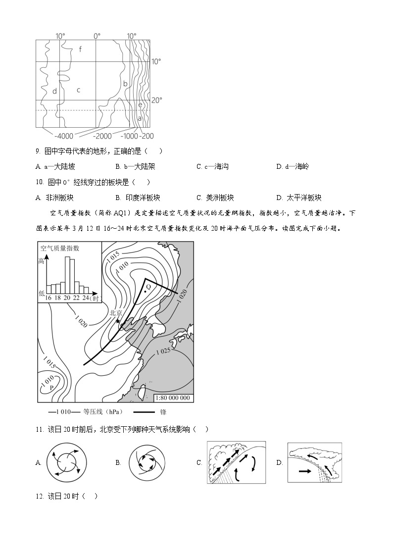 云南省昆明市第三中学2023-2024学年高二下学期4月月考地理试题（Word版附解析）03