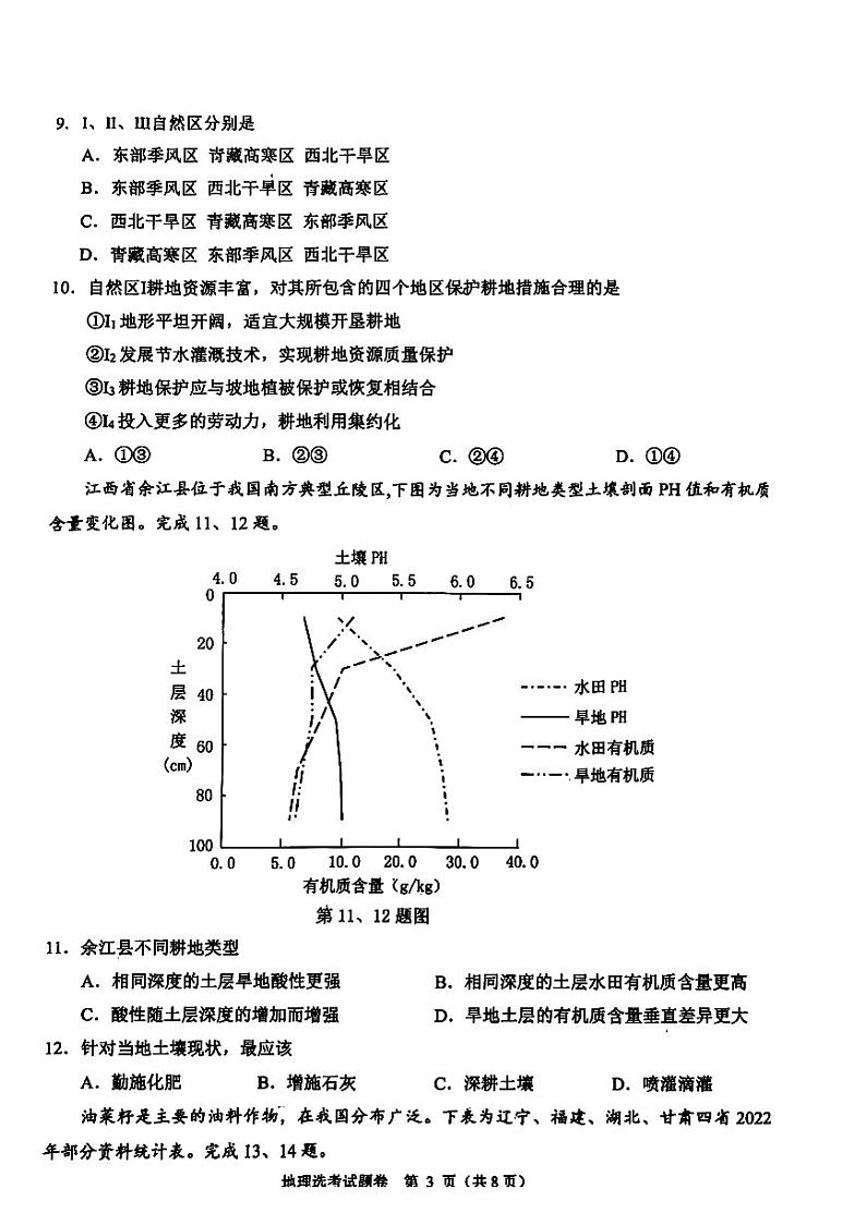 2024届浙江省稽阳联谊学校高考二模联考地理试题03