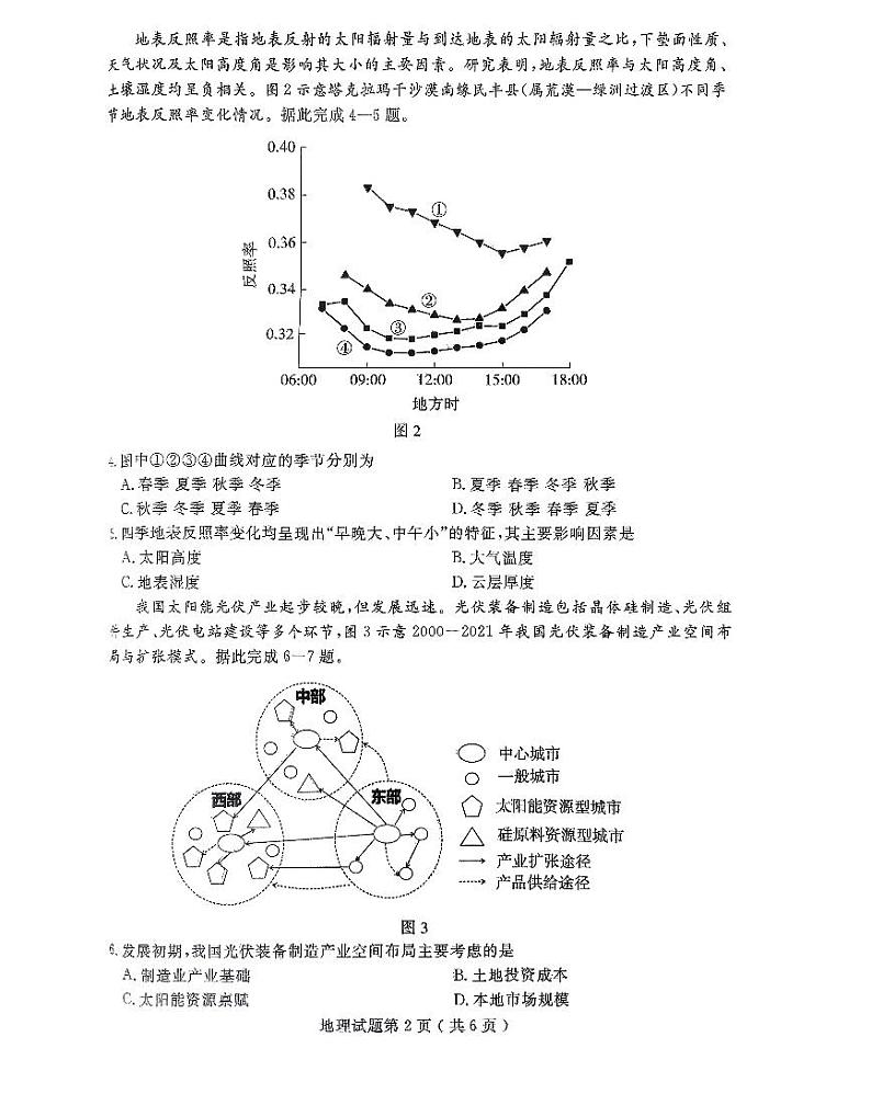 2024年山东省济宁市高考第二次模拟考试地理02