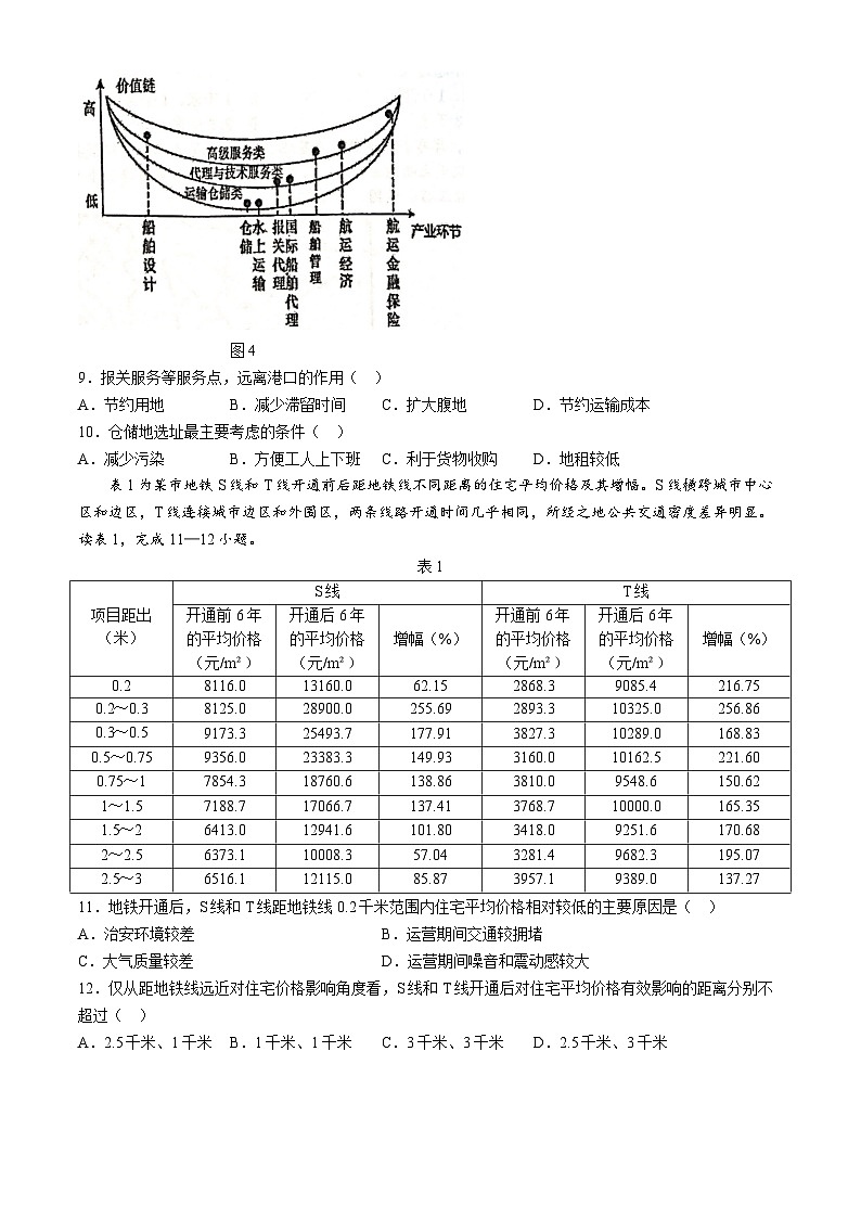 福建省福建师范大学附属中学2023-2024学年高二下学期4月期中地理试题第3页