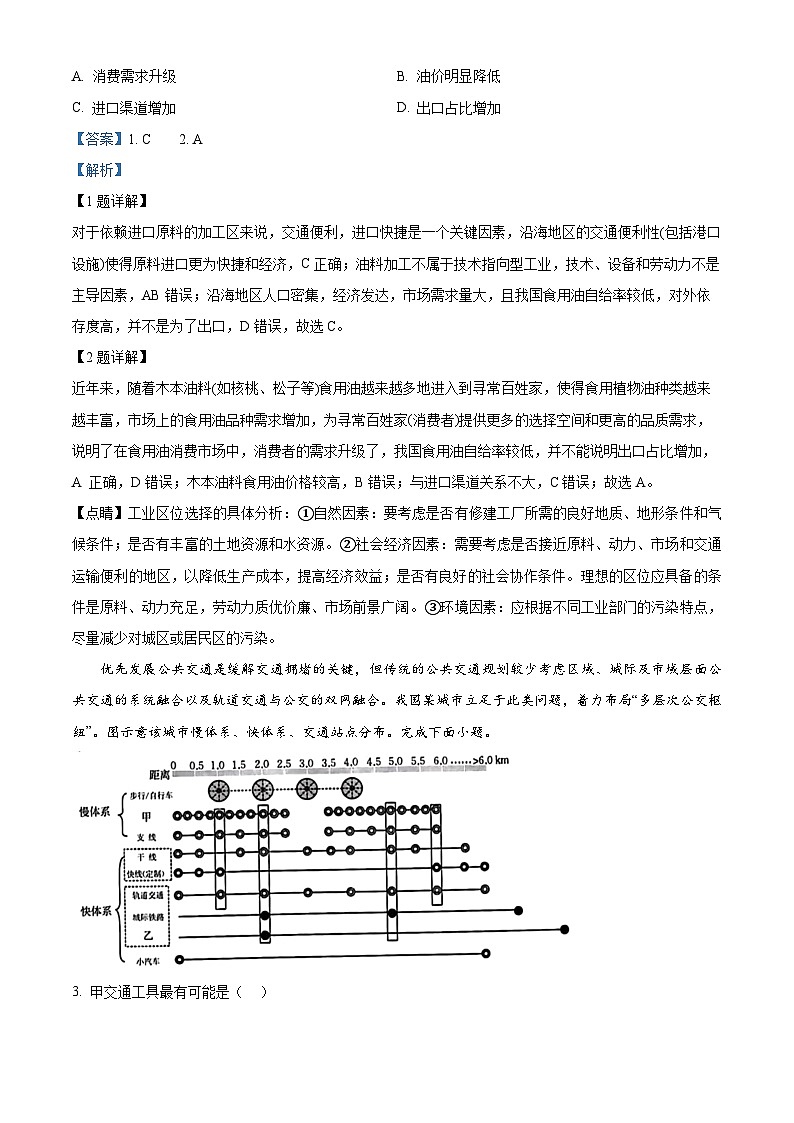 精品解析：2024届广西南宁市高三二模地理试题（解析版）第2页