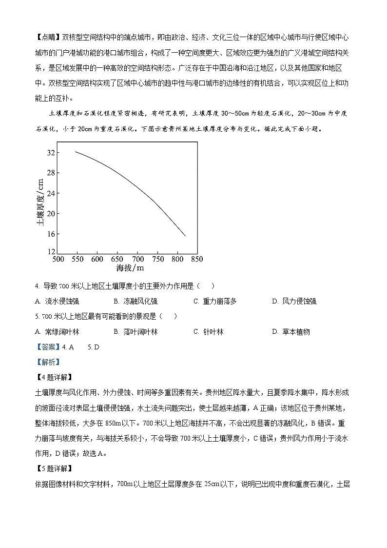 黑龙江省齐齐哈尔市恒昌中学校2023-2024学年高二下学期4月月考地理试题（原卷版+解析版）03