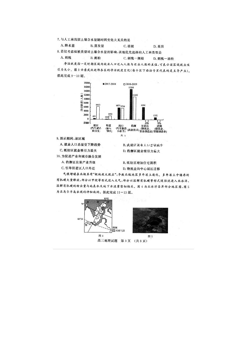2024届山东济南高三上学期地理期末考试题第3页