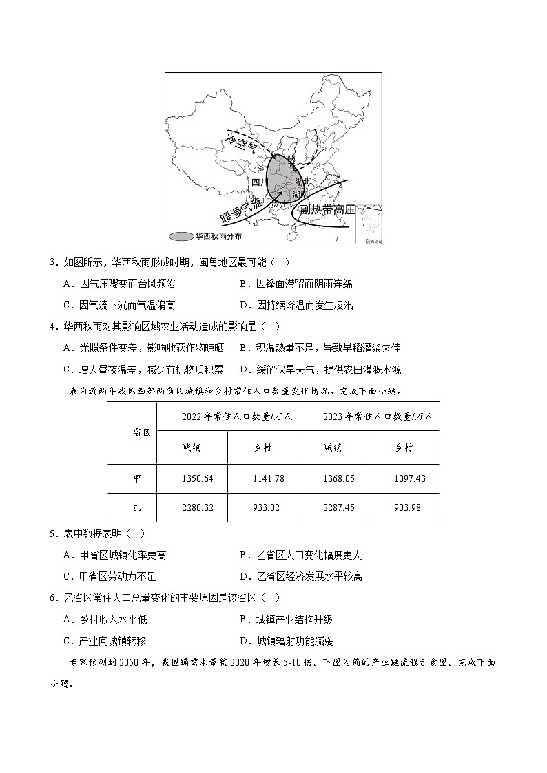 2024年高考押题预测卷—地理（广东卷01）考试版第2页