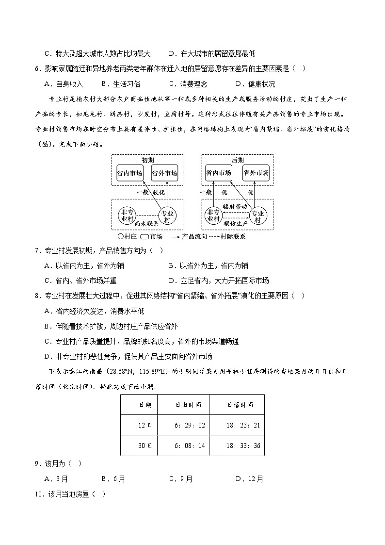 2024年高考押题预测卷—地理（广东卷03）考试版03