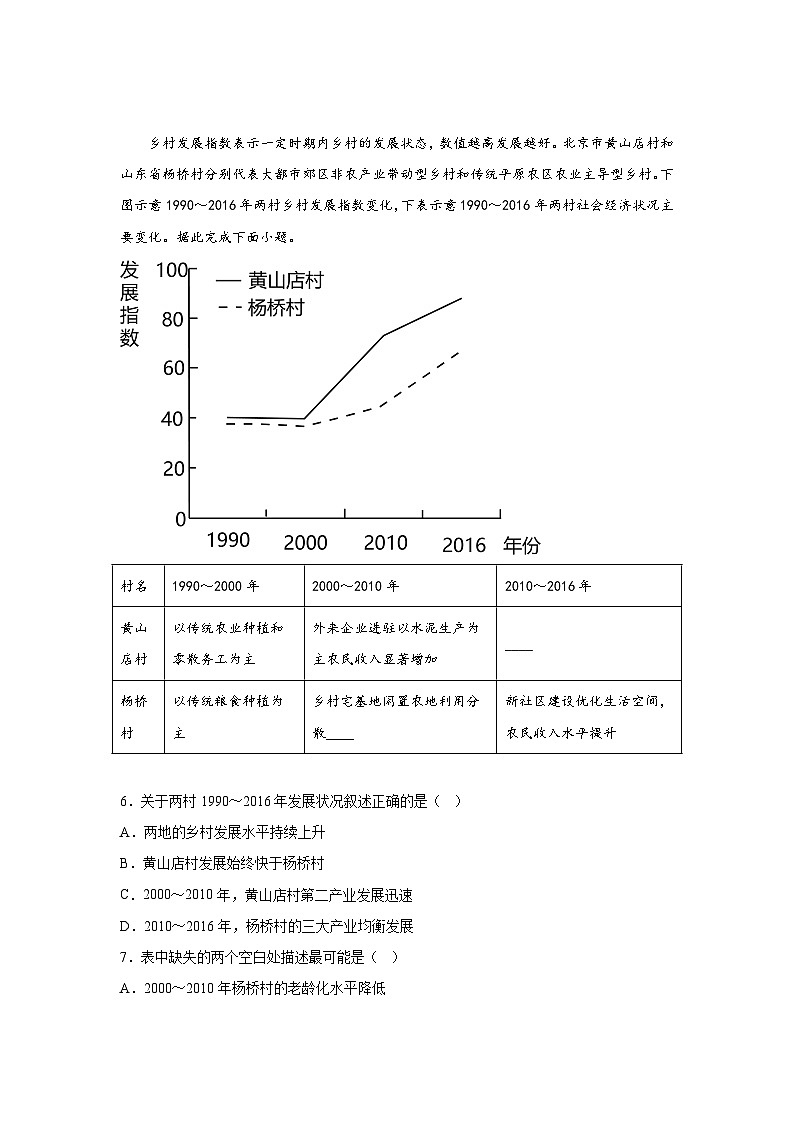 信息必刷卷04-2024年高考地理考前信息必刷卷（黑龙江、吉林专用）03