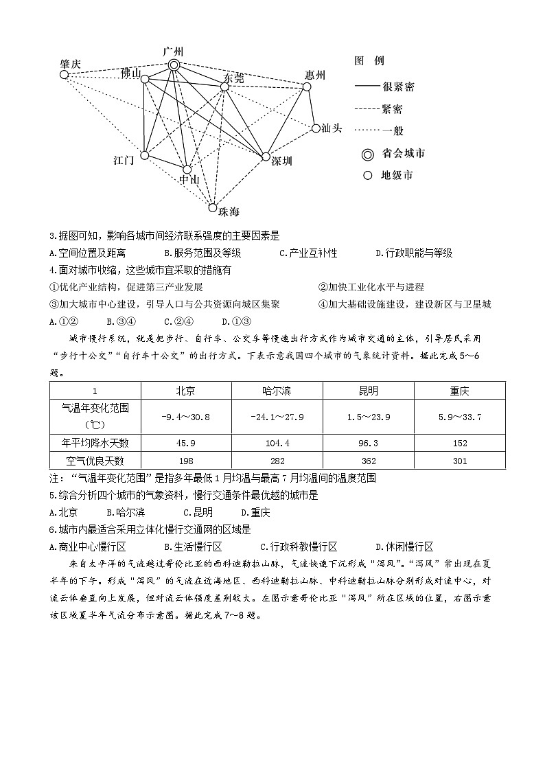 湖南省长沙市长郡中学2024届高三下学期一模地理试卷（Word版附解析）02