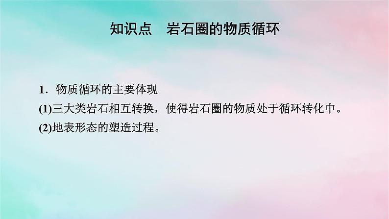 2025版新教材高中地理第2章地表形态的塑造第1节塑造地表形态的力量第2课时岩石圈的物质循环课件新人教版选择性必修1第4页