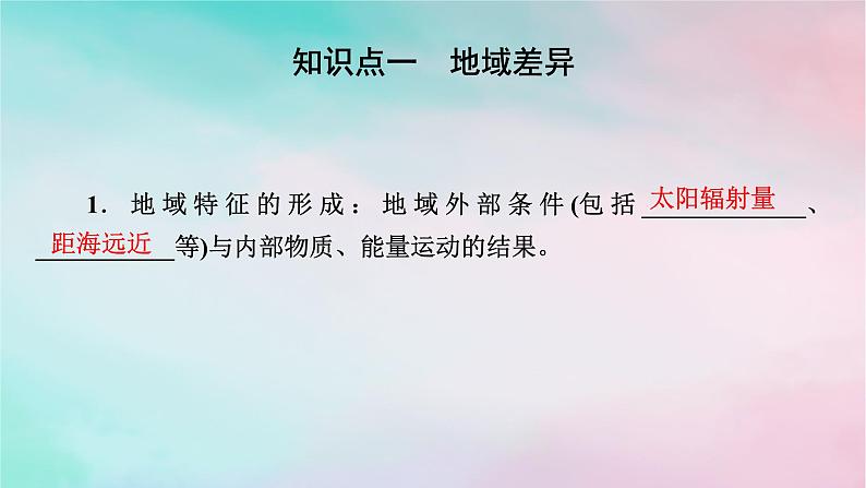 2025版新教材高中地理第5章自然环境的整体性与差异性第2节自然环境的地域差异性第1课时地域差异和陆地地域分异规律课件新人教版选择性必修1第4页