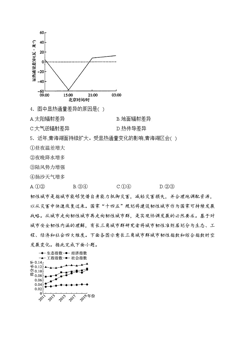 湖南省长沙市第一中学2024届高三下学期适应性演练（二模）地理试卷(含答案)第2页