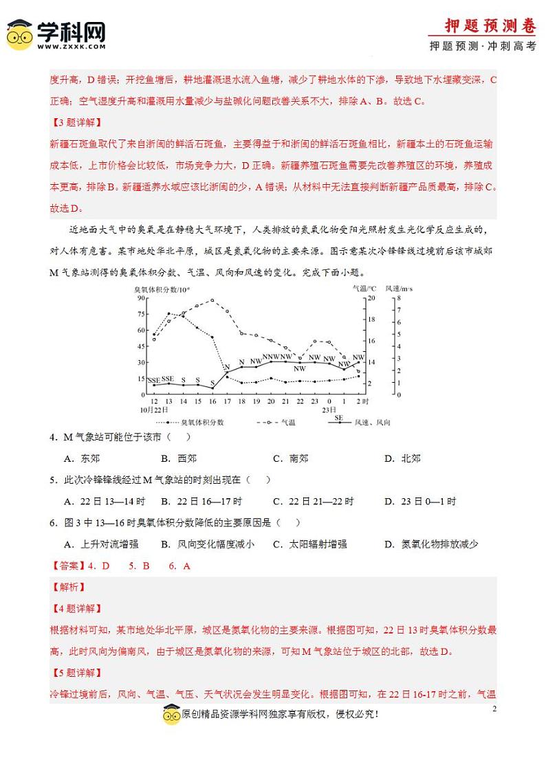 2024年高考押题预测卷—地理（福建卷01）（解析版）第2页