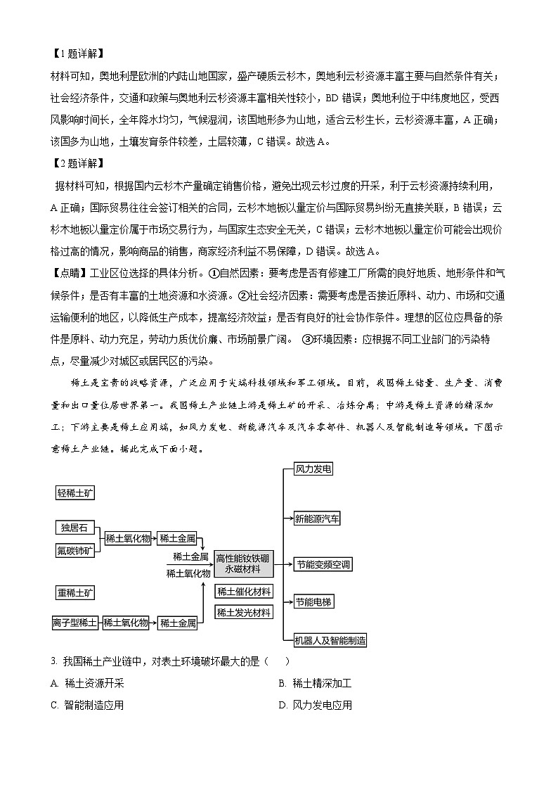 河南省新蔡县部分学校联考2023-2024学年高二下学期4月期中地理试题（原卷版+解析版）02