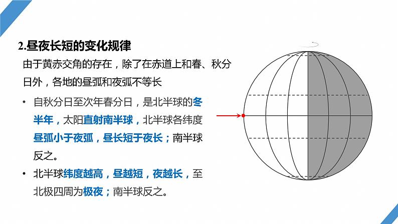 最新高考地理一轮复习（新人教版） 第1部分   第2章　第3讲　课时10  昼夜长短的变化【课件+讲义+练习】06