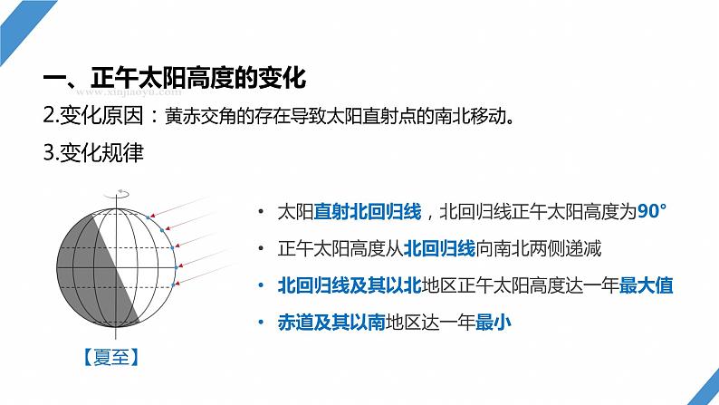 2024年高考地理一轮复习（新人教版） 第1部分   第2章　第3讲　课时11　正午太阳高度的变化　四季更替和五带划分第6页