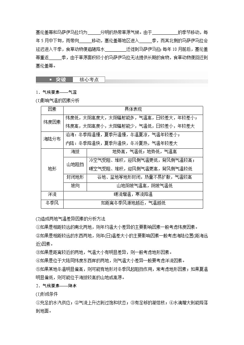 2024年高考地理一轮复习（新人教版） 第1部分　第3章　第4讲　课时18　影响气候的主要因素（学生版）第3页