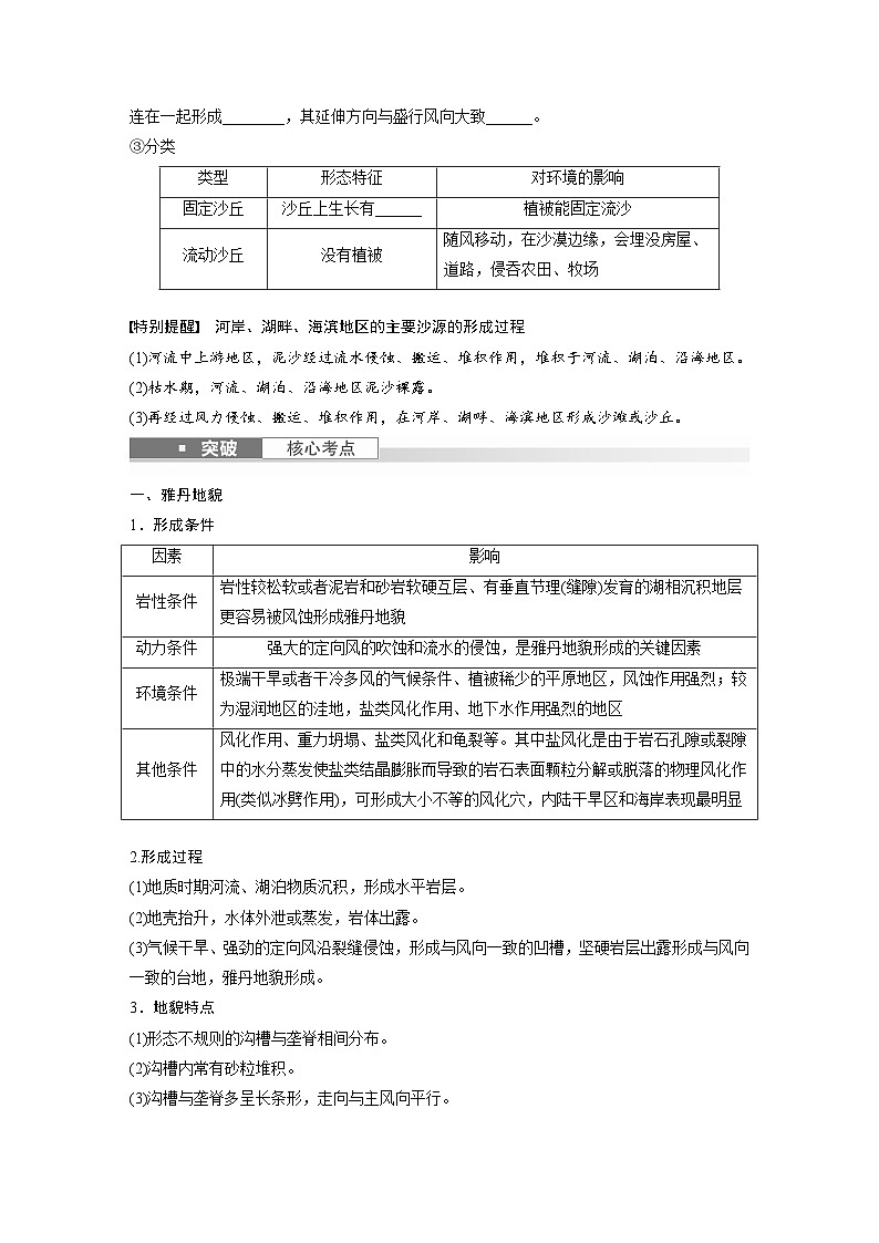 最新高考地理一轮复习（新人教版） 第1部分  第5章 第4讲 课时33　风沙地貌【课件+讲义+练习】02