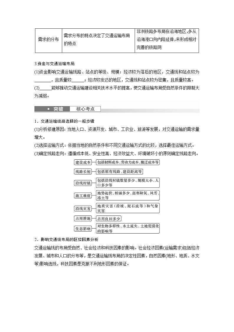 最新高考地理一轮复习（新人教版） 第2部分　第4章　课时54　区域发展对交通运输布局的影响【课件+讲义+练习】03
